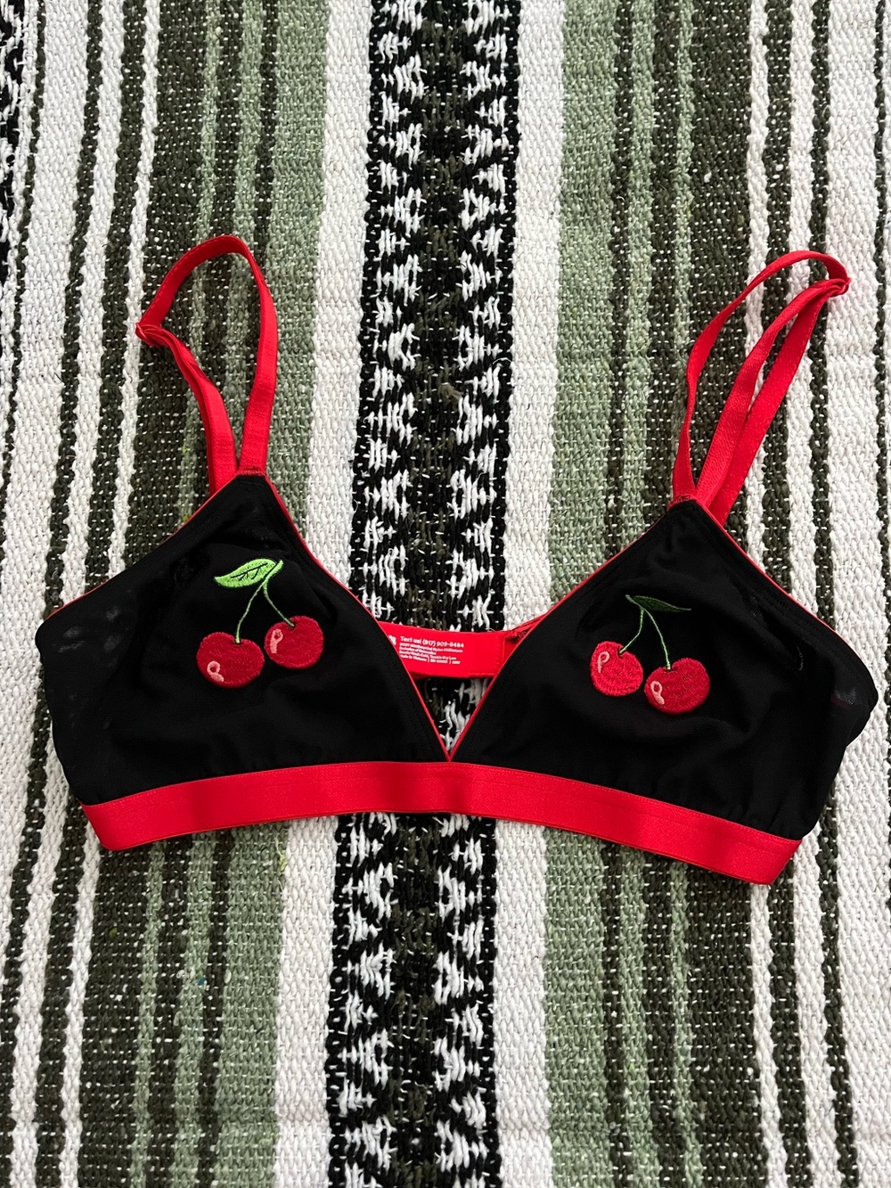 Parade Cherry Triangle Mesh Bralette